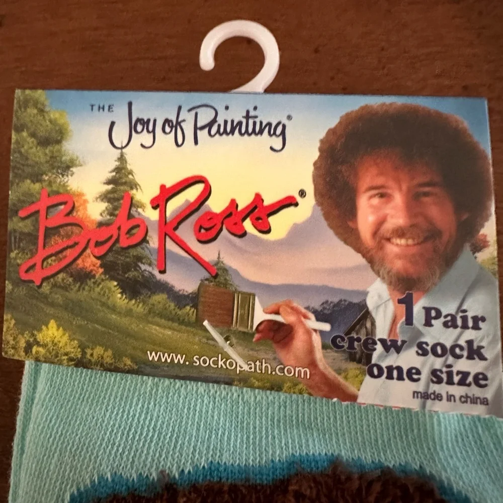 Bob Ross Joy of Painting crew socks